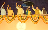 Rajnath Singh and Sushma Swaraj at grand celebration