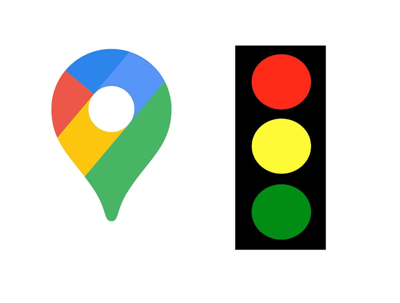 Google Maps might also show traffic lights too